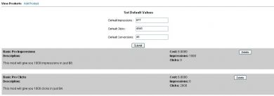 Admin control panel